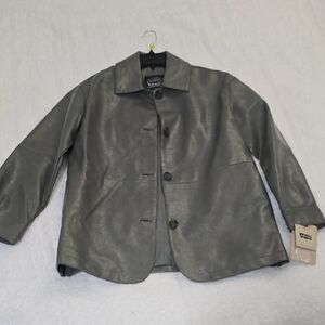 Levi's  Sage Gray Leather Jacket